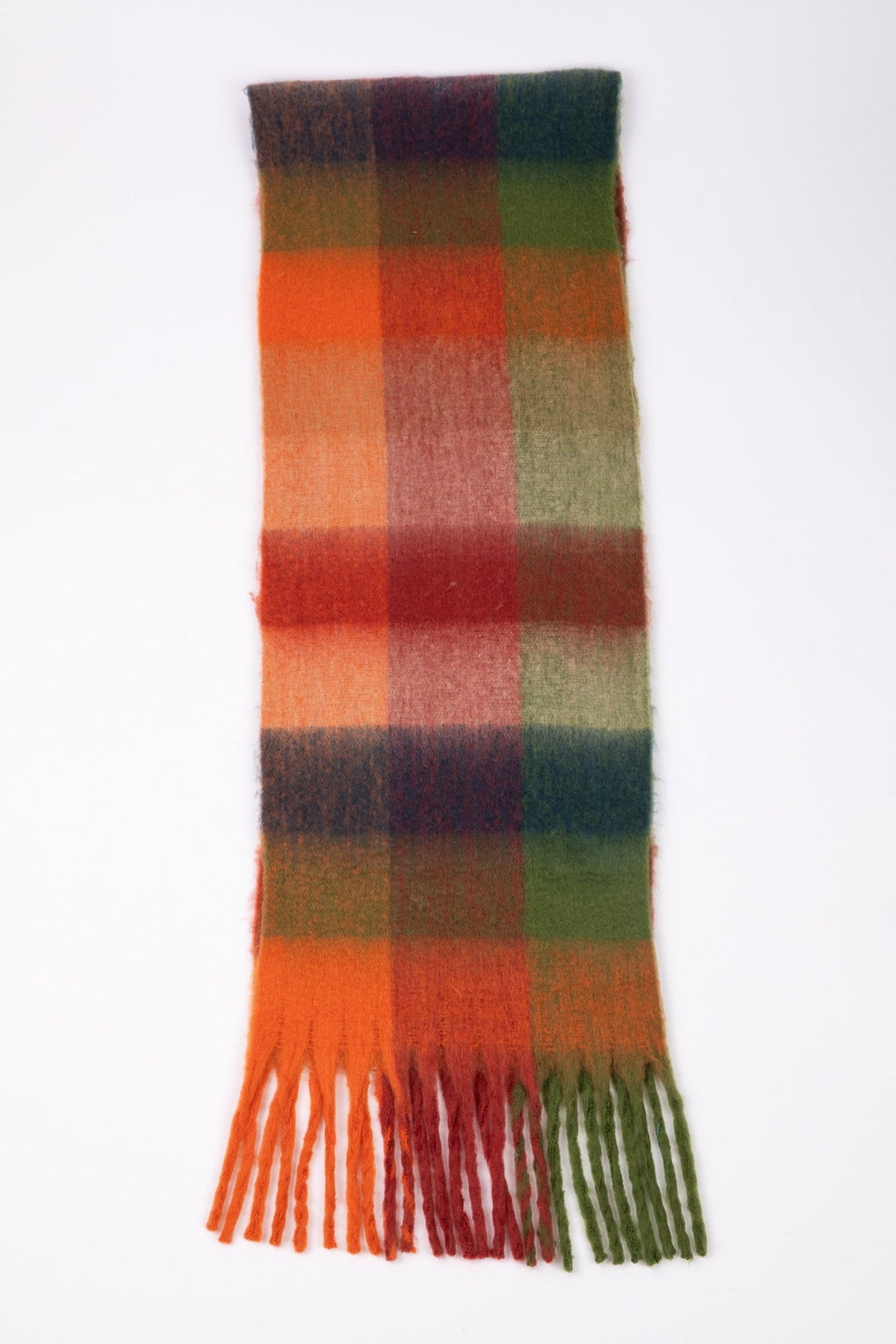 Cruz Scarf - Green W Orange