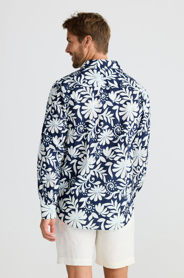 Oxford Shirt - Navy Troppo