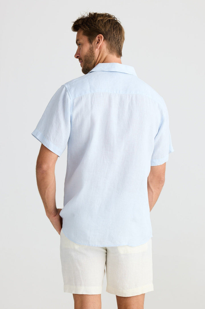 Harvard Shirt - Pale Blue Linen