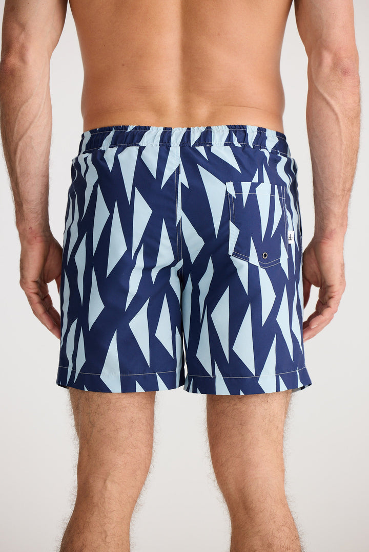 Dartmouth Boardshort - Navy Tetris