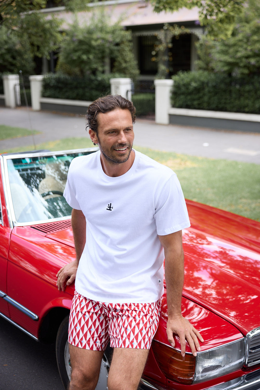 Dartmouth Boardshort - Red Geo