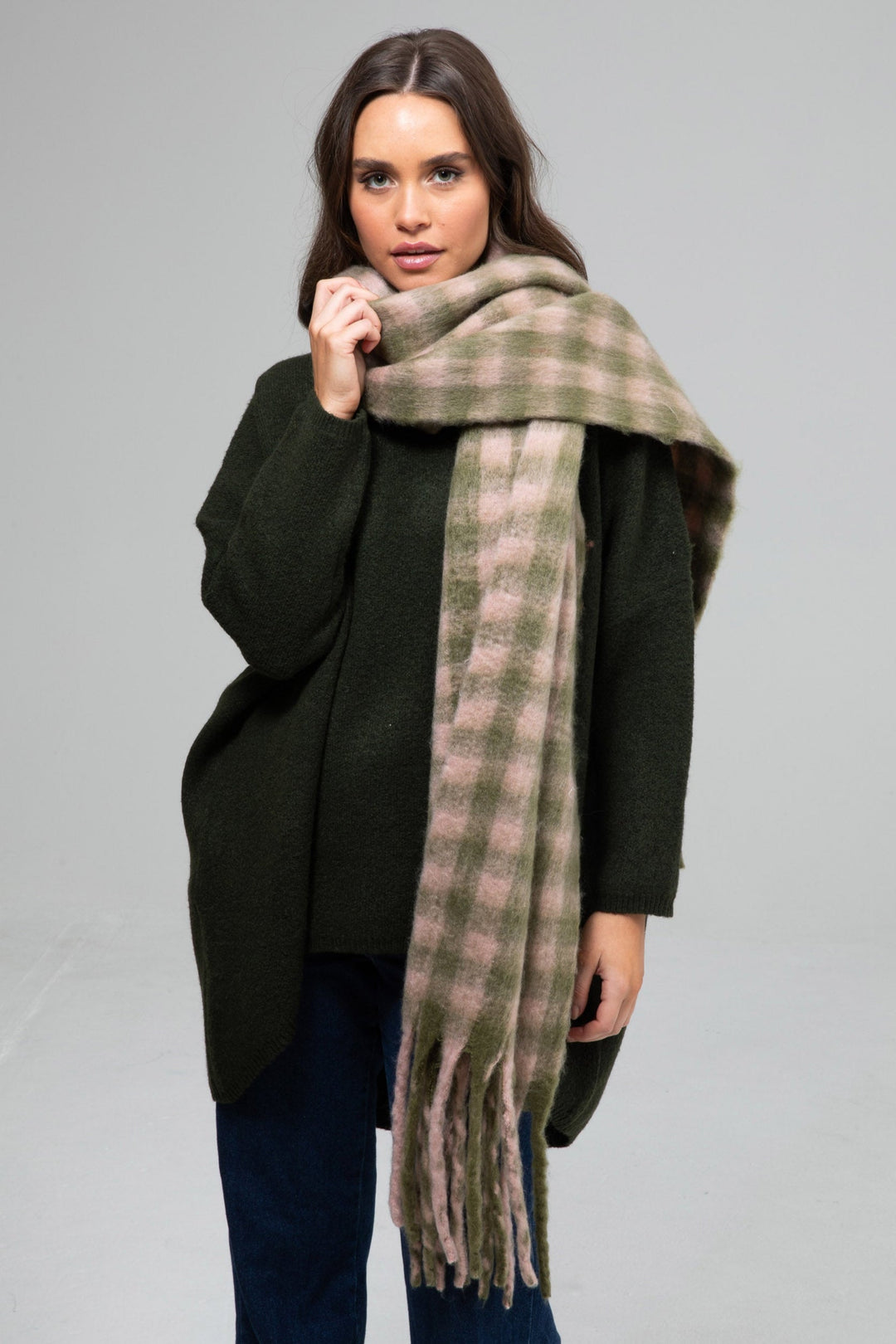 Morrisy Scarf - Pink W Green