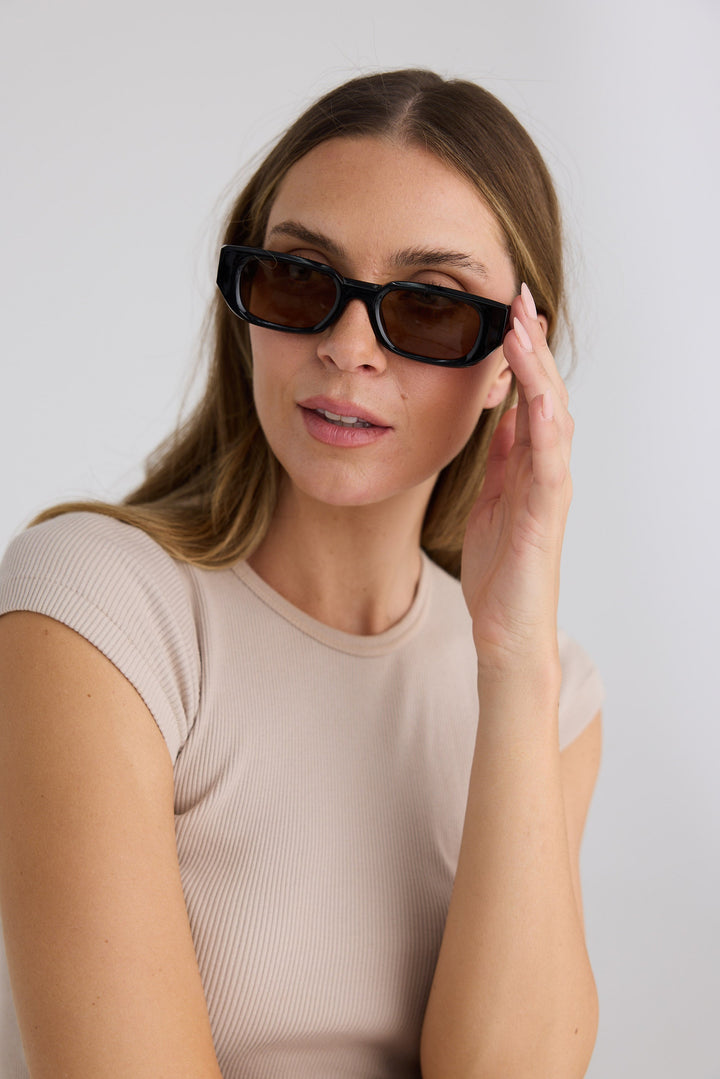 Beverly Sunglasses - Black W Orange