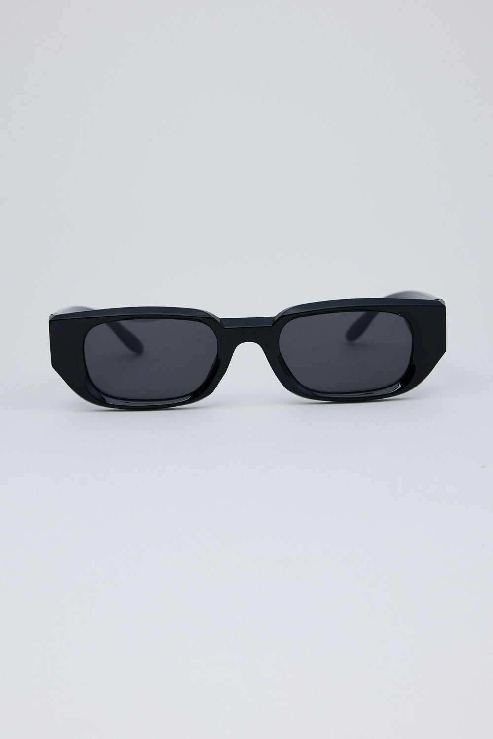 Black sunglasses on a white background