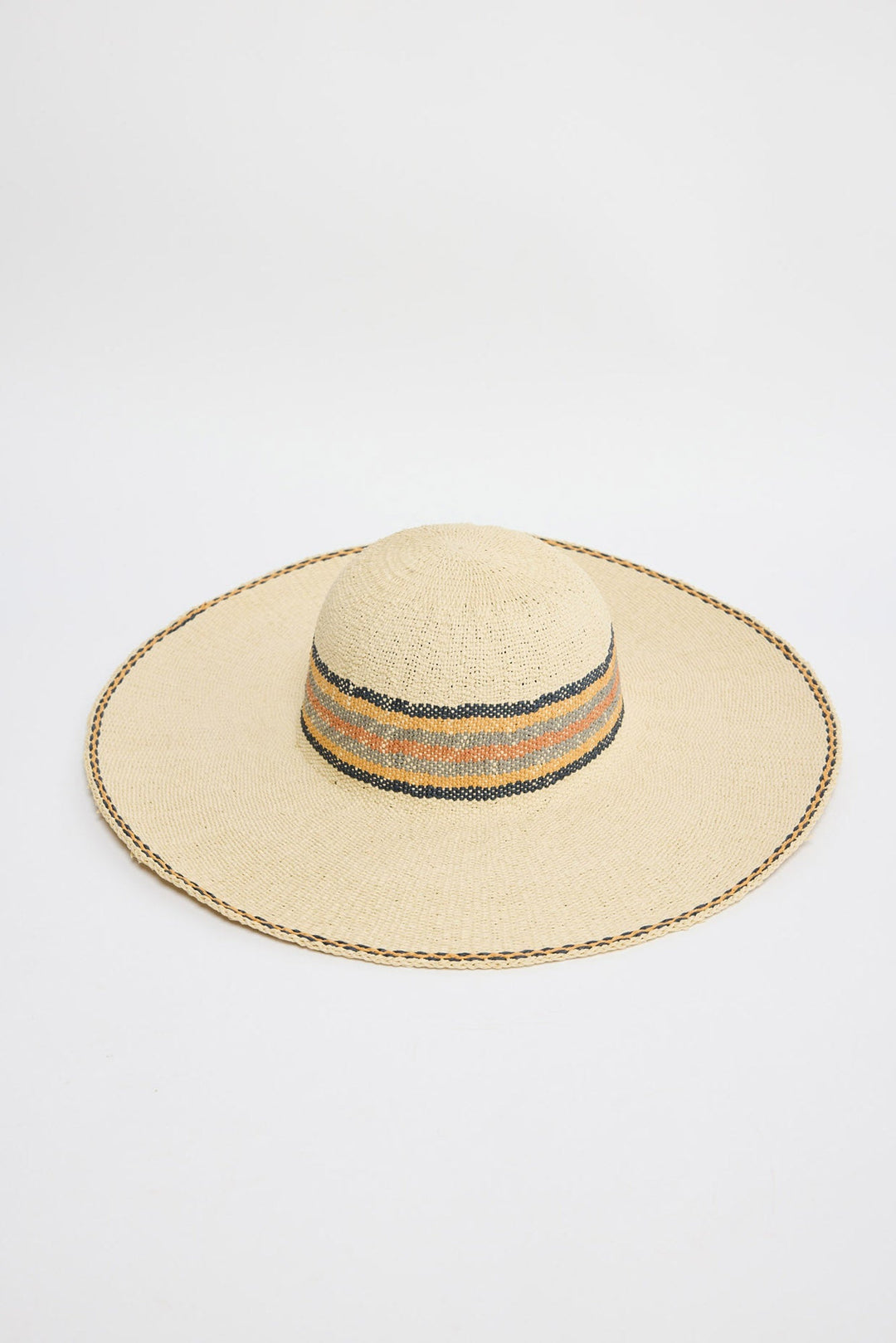 Concetta Hat in beige, front view.