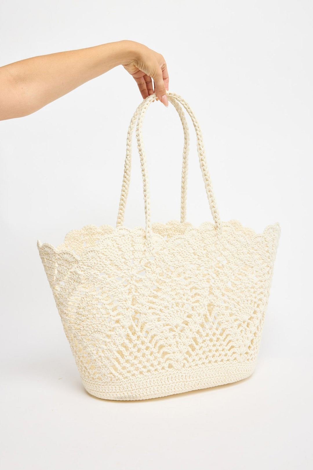 Nancy Basket - Creme - front view