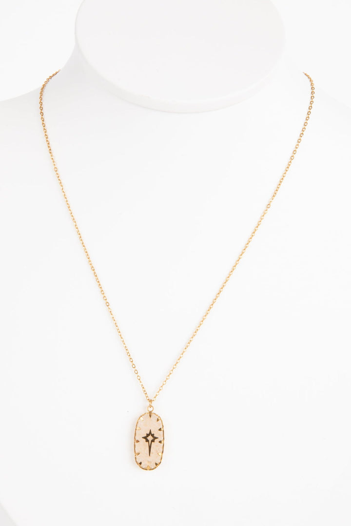 Shooting Star Necklace - Milky White