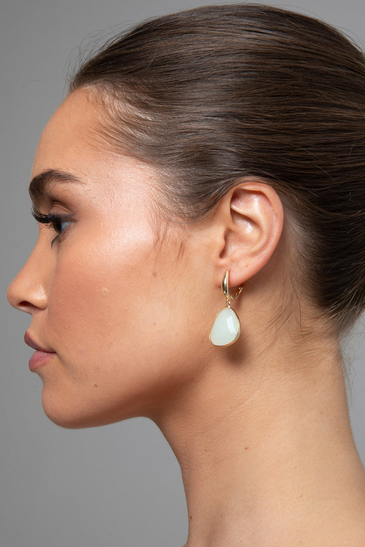 Bailey Jewel Earrings - Green Opal