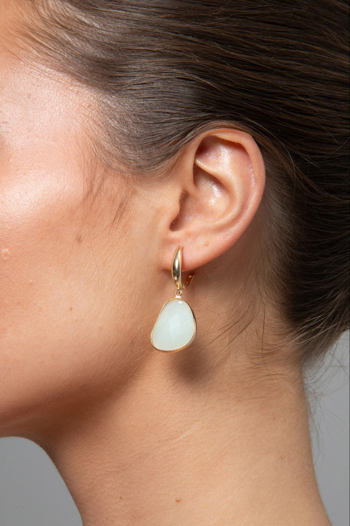 Bailey Jewel Earrings - Green Opal