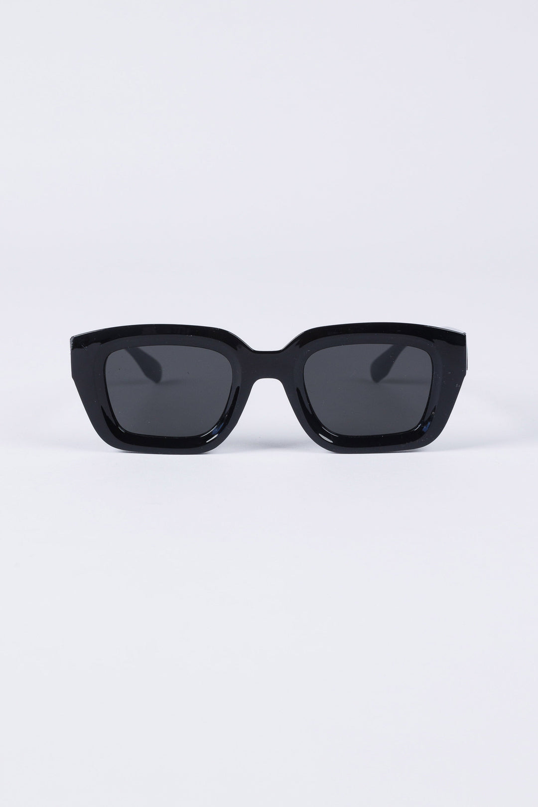 Black sunglasses on a white background