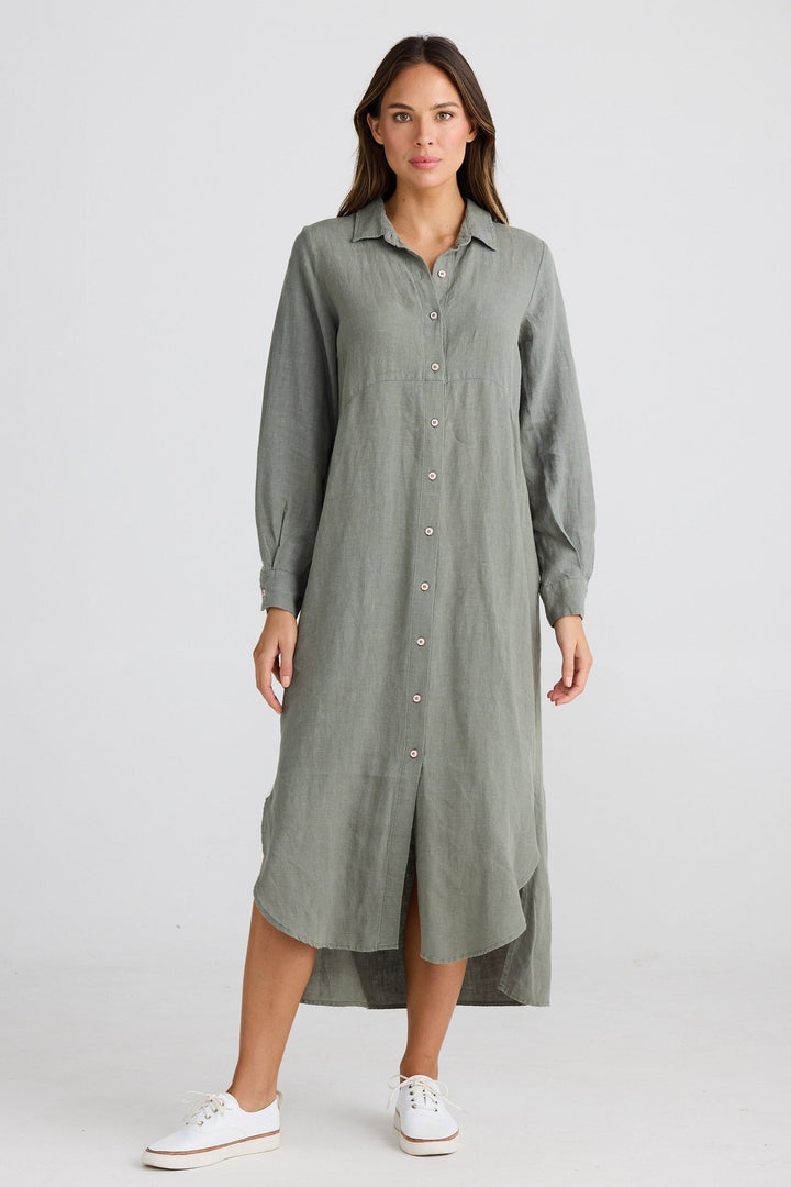 Castro Overshirt - Pistachio Linen