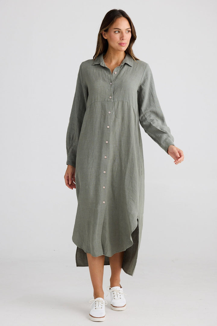 Castro Overshirt - Pistachio Linen