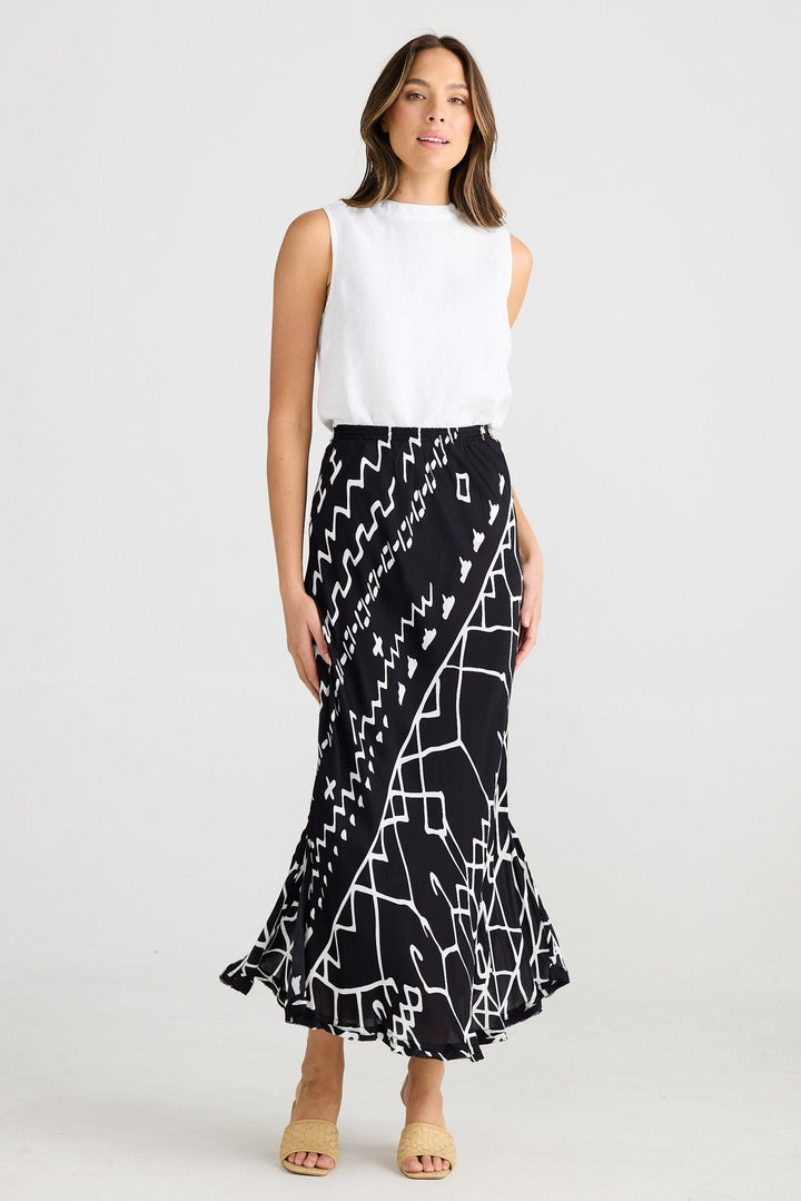 Sicily Skirt - Black Indus