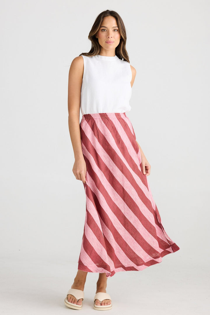 Sicily Skirt - Porto Stripe