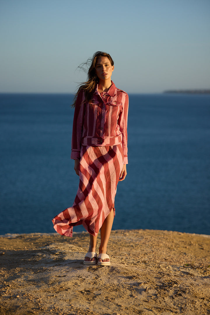 Sicily Skirt - Porto Stripe