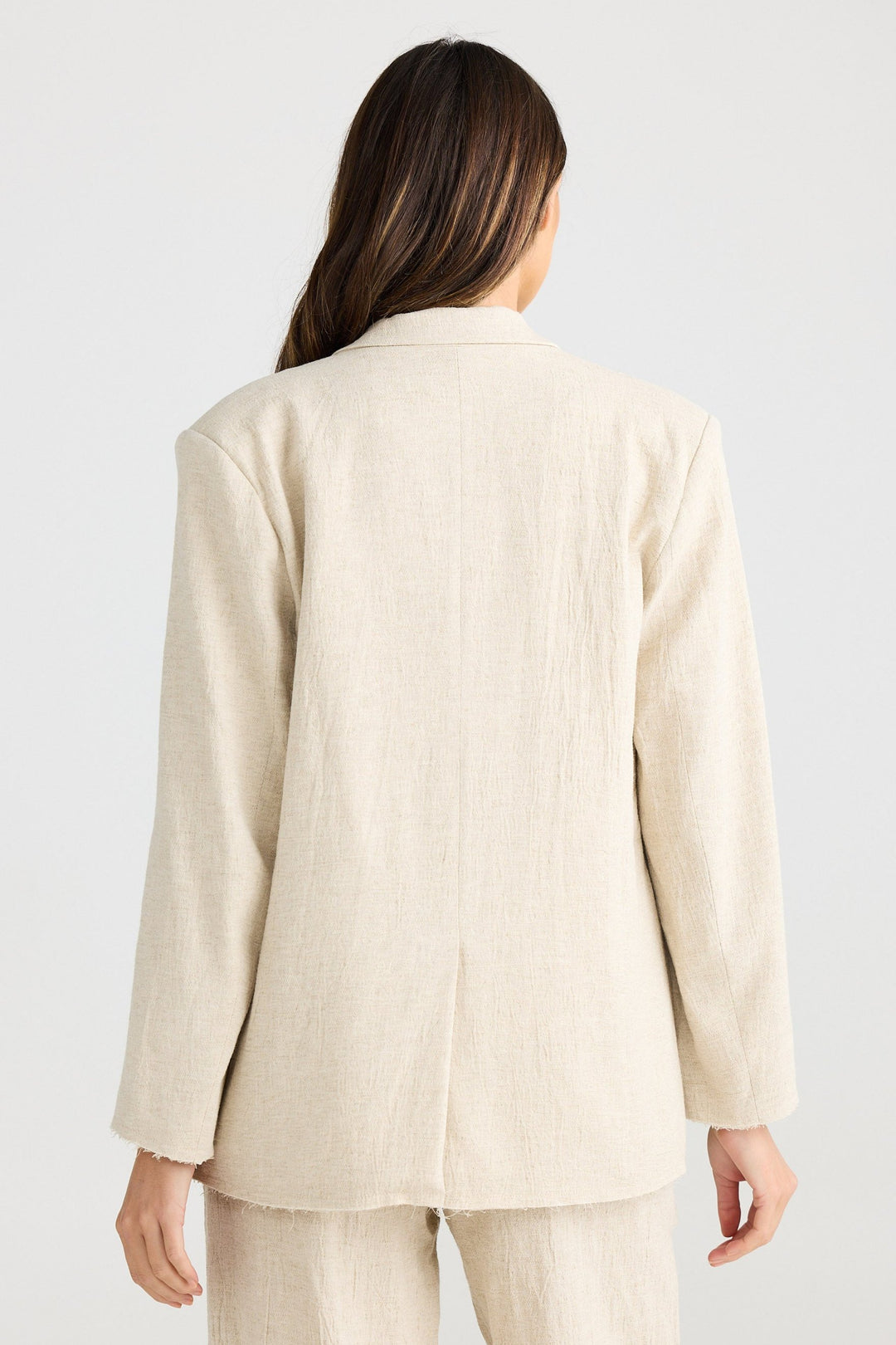 The Edit Blazer - Natural Jaquard