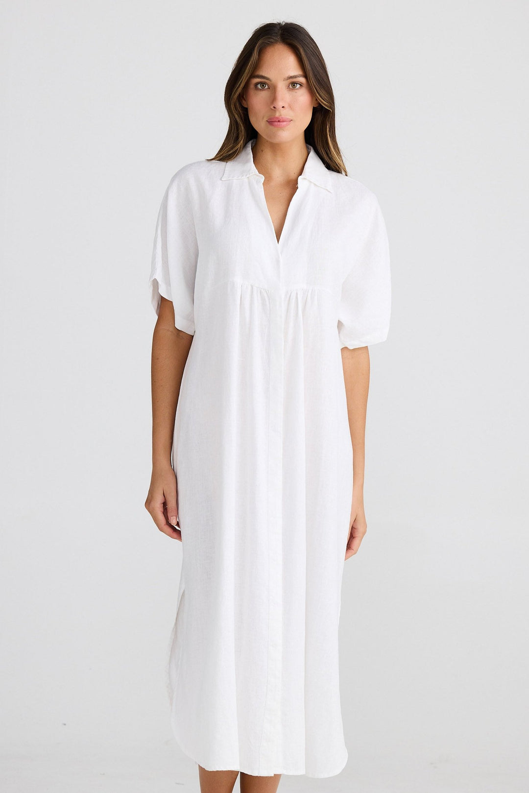 Wander Dress - White Linen