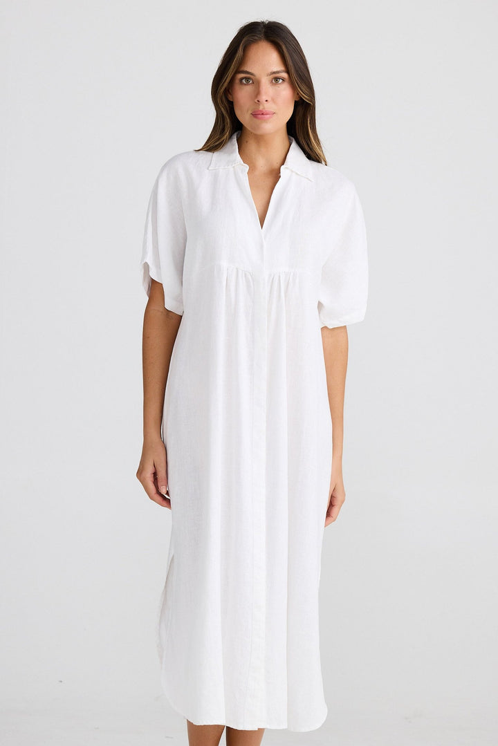Wander Dress - White Linen