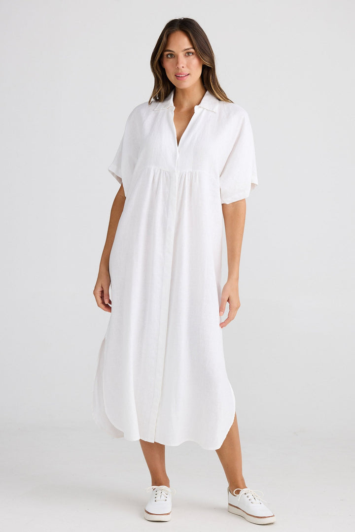 Wander Dress - White Linen