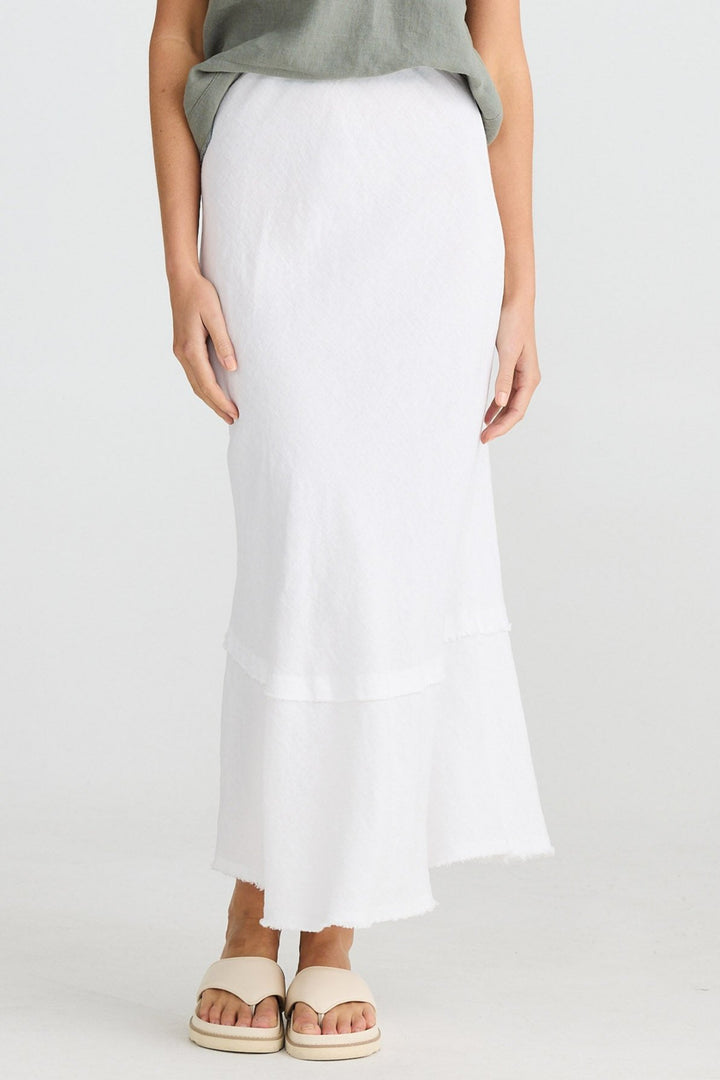 Pisa Skirt - White Linen