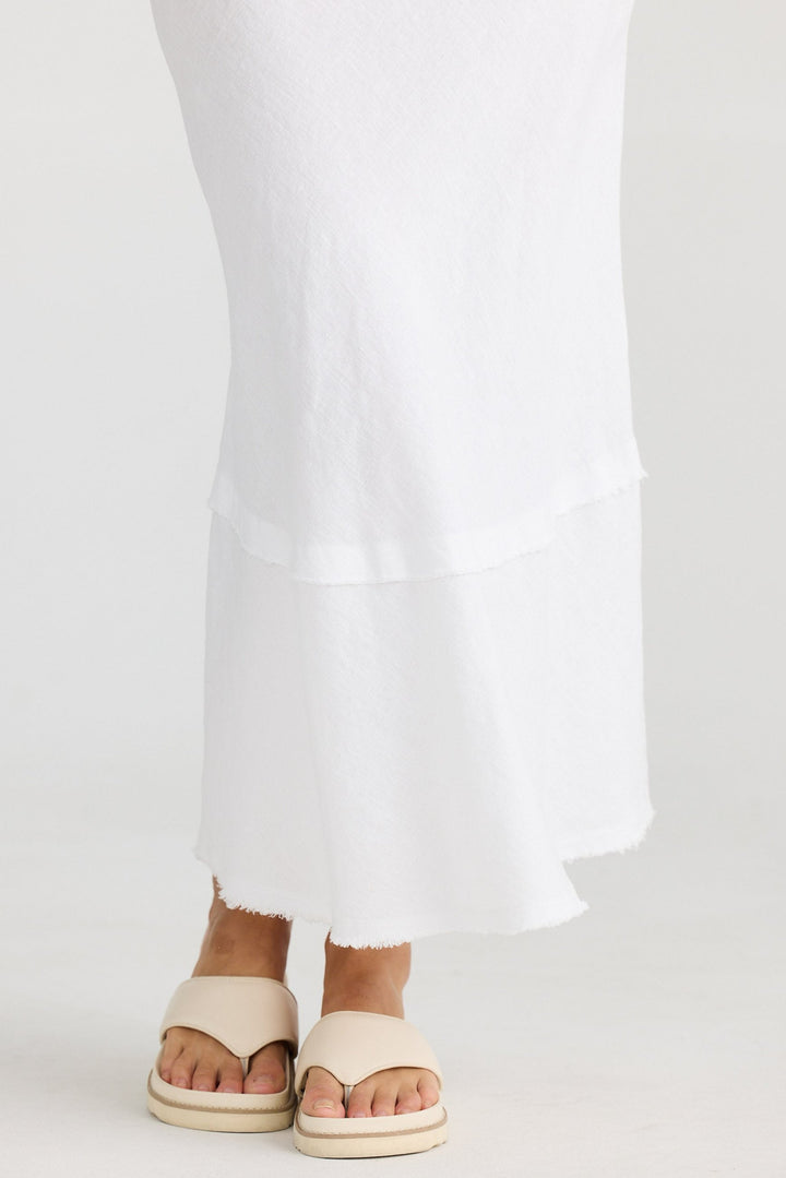 Pisa Skirt - White Linen