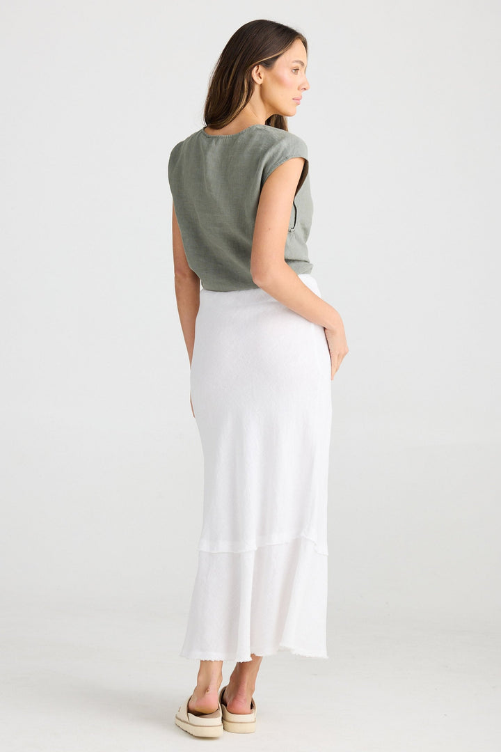 Pisa Skirt - White Linen