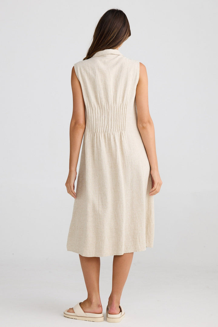 Florentine Dress - Natural Jaquard
