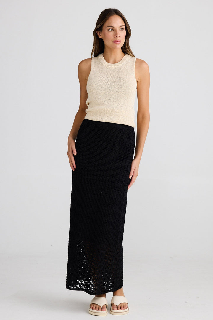 Kasbah Skirt - Black Crochet