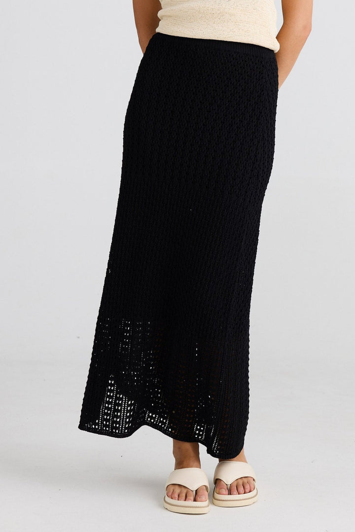 Kasbah Skirt - Black Crochet