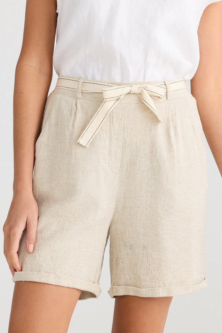 Positano Short - Natural Jaquard