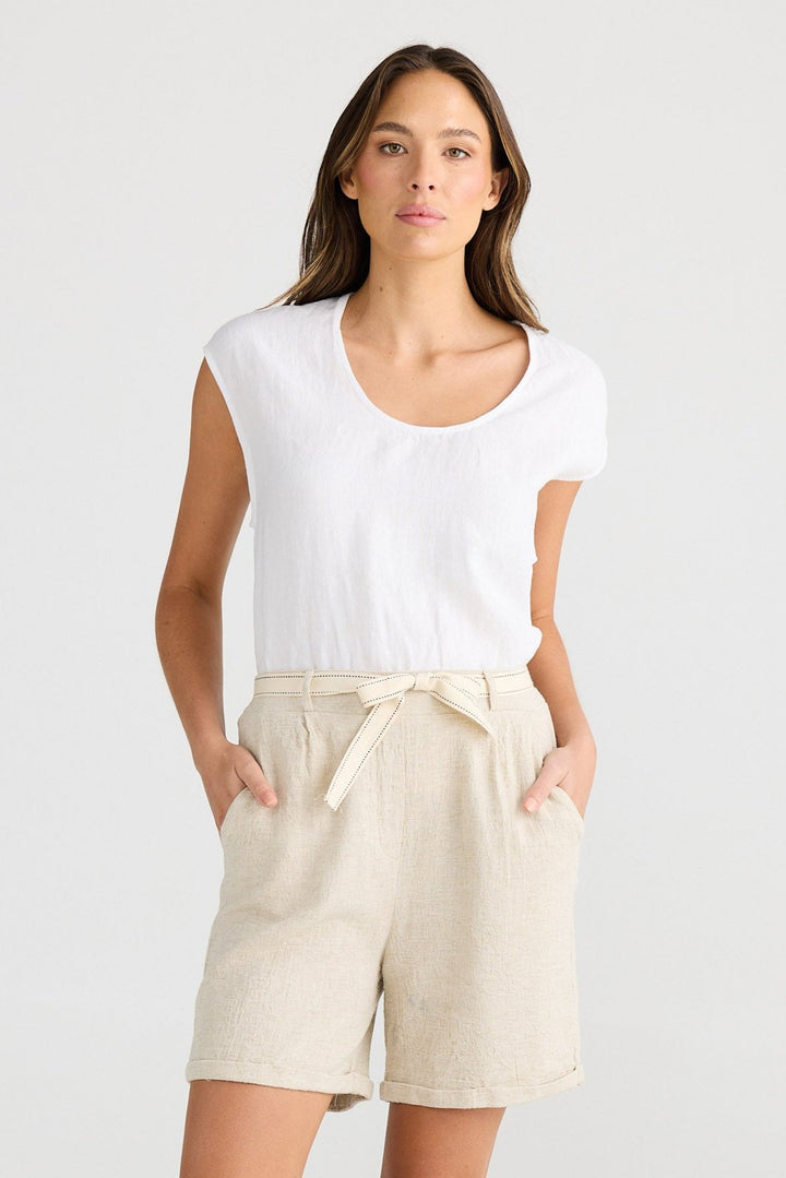 Positano Short - Natural Jaquard