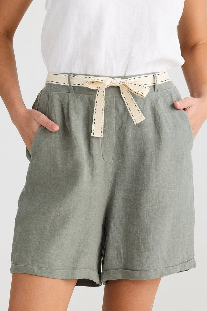 Positano Short - Pistachio Linen