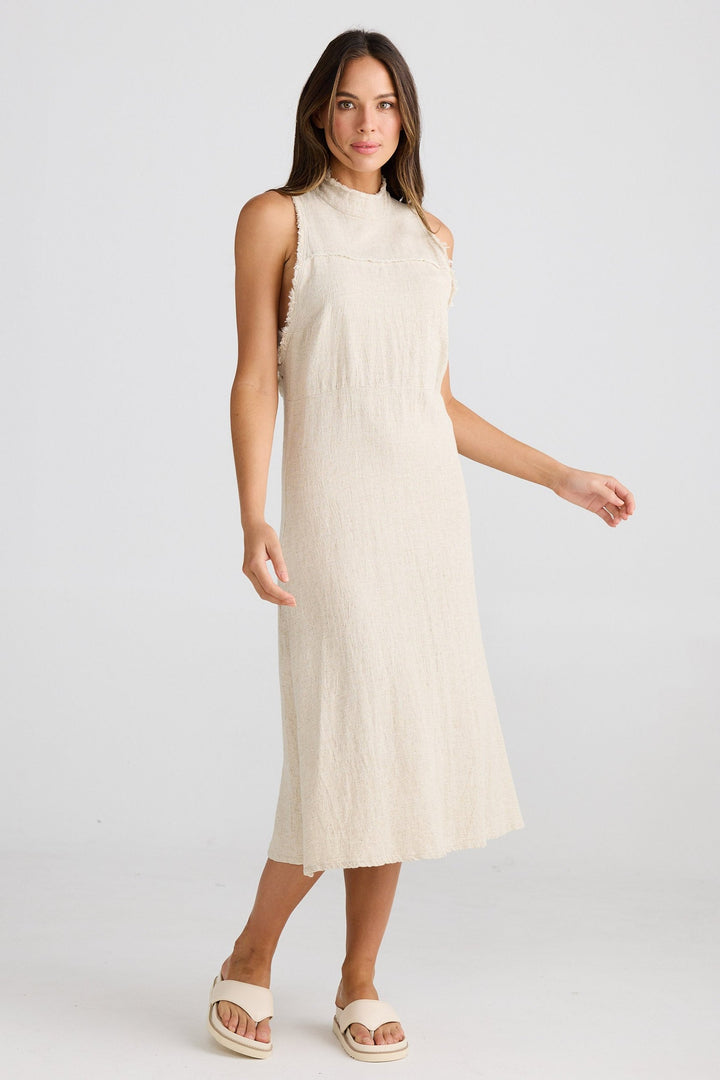 Helaina Dress - Natural Jaquard