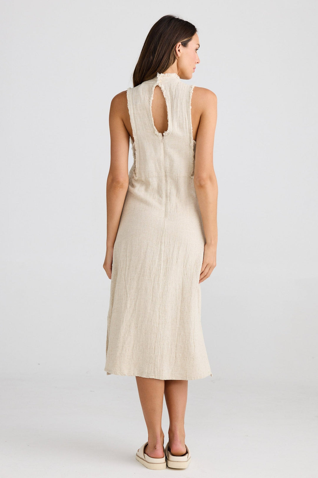 Helaina Dress - Natural Jaquard