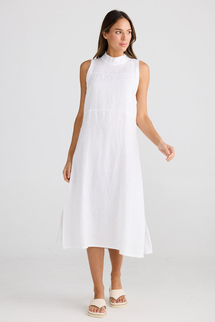 Helaina Dress - White Linen
