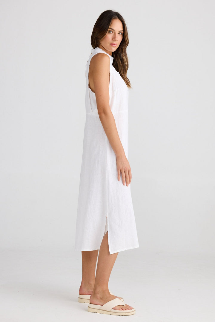 Helaina Dress - White Linen