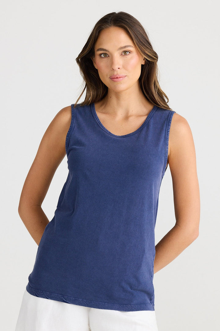Alpha Tank - Navy Wash
