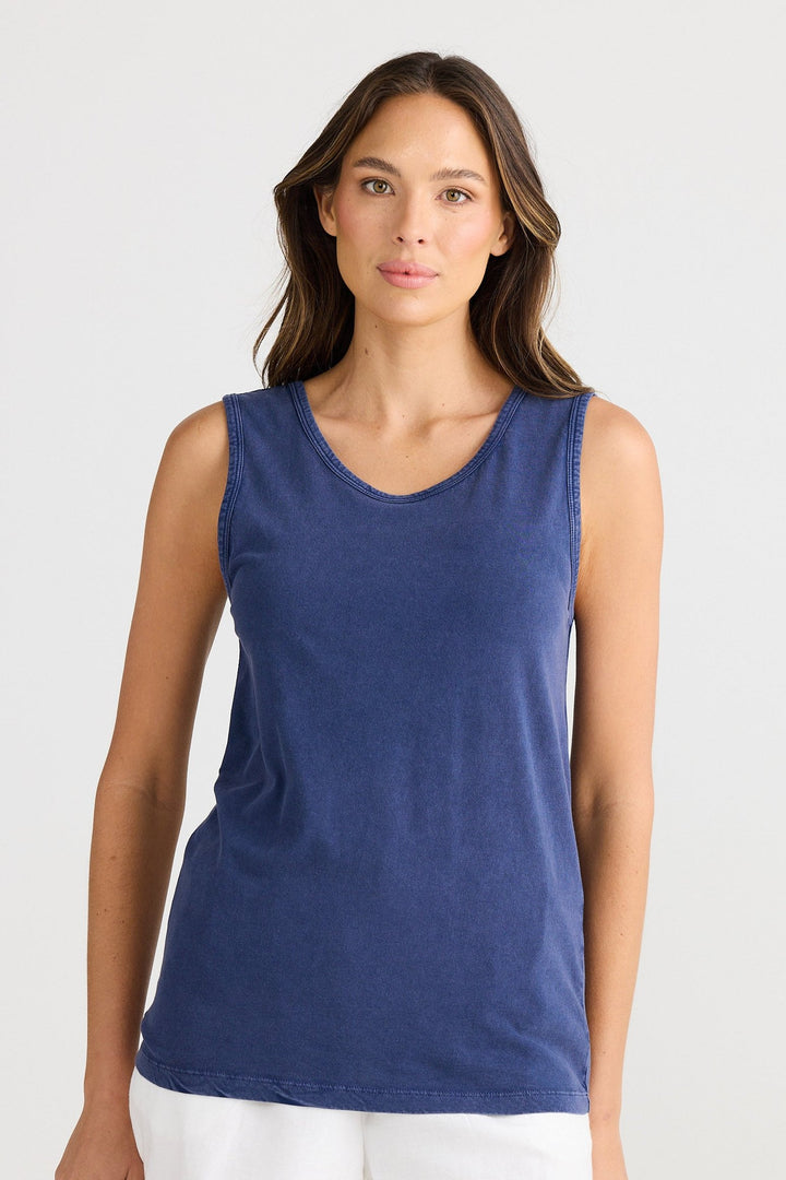 Alpha Tank - Navy Wash