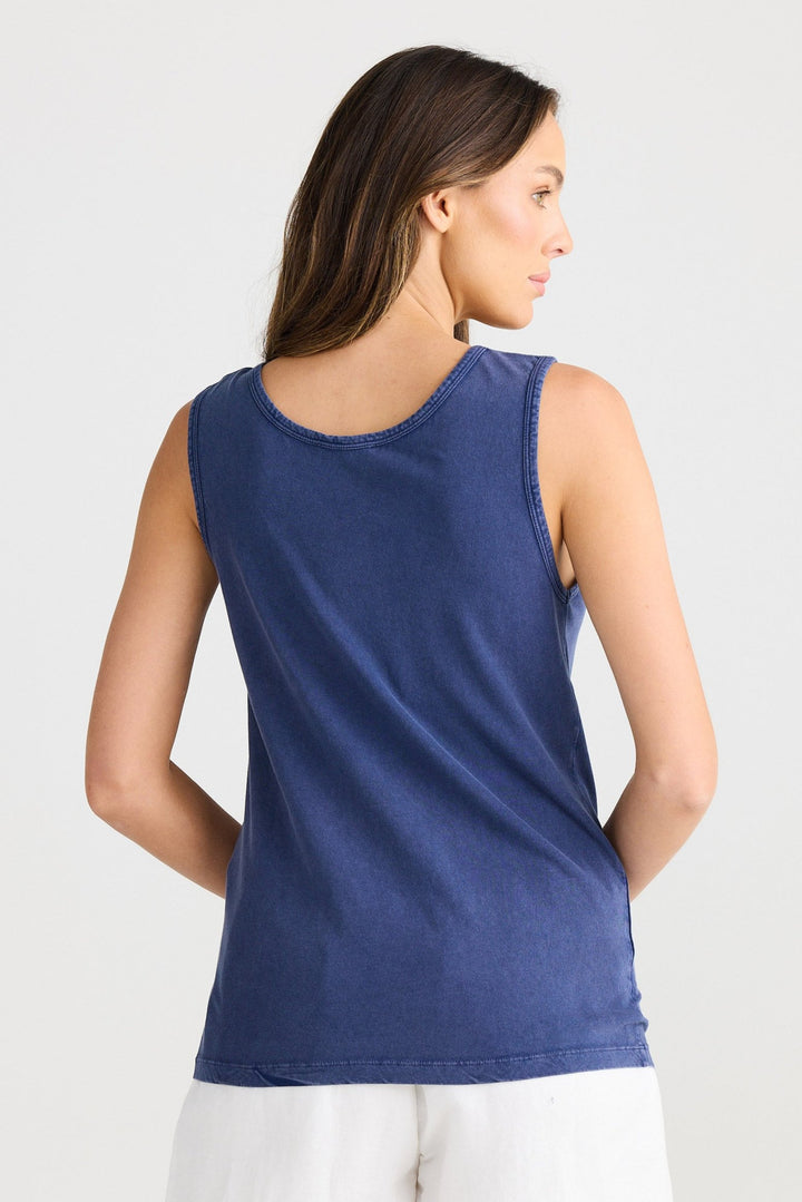 Alpha Tank - Navy Wash