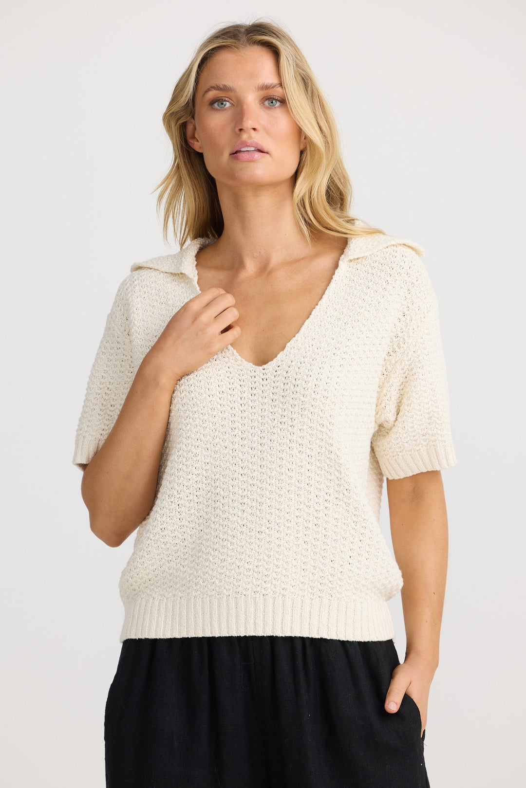 Ramona Knit Tee - Natural