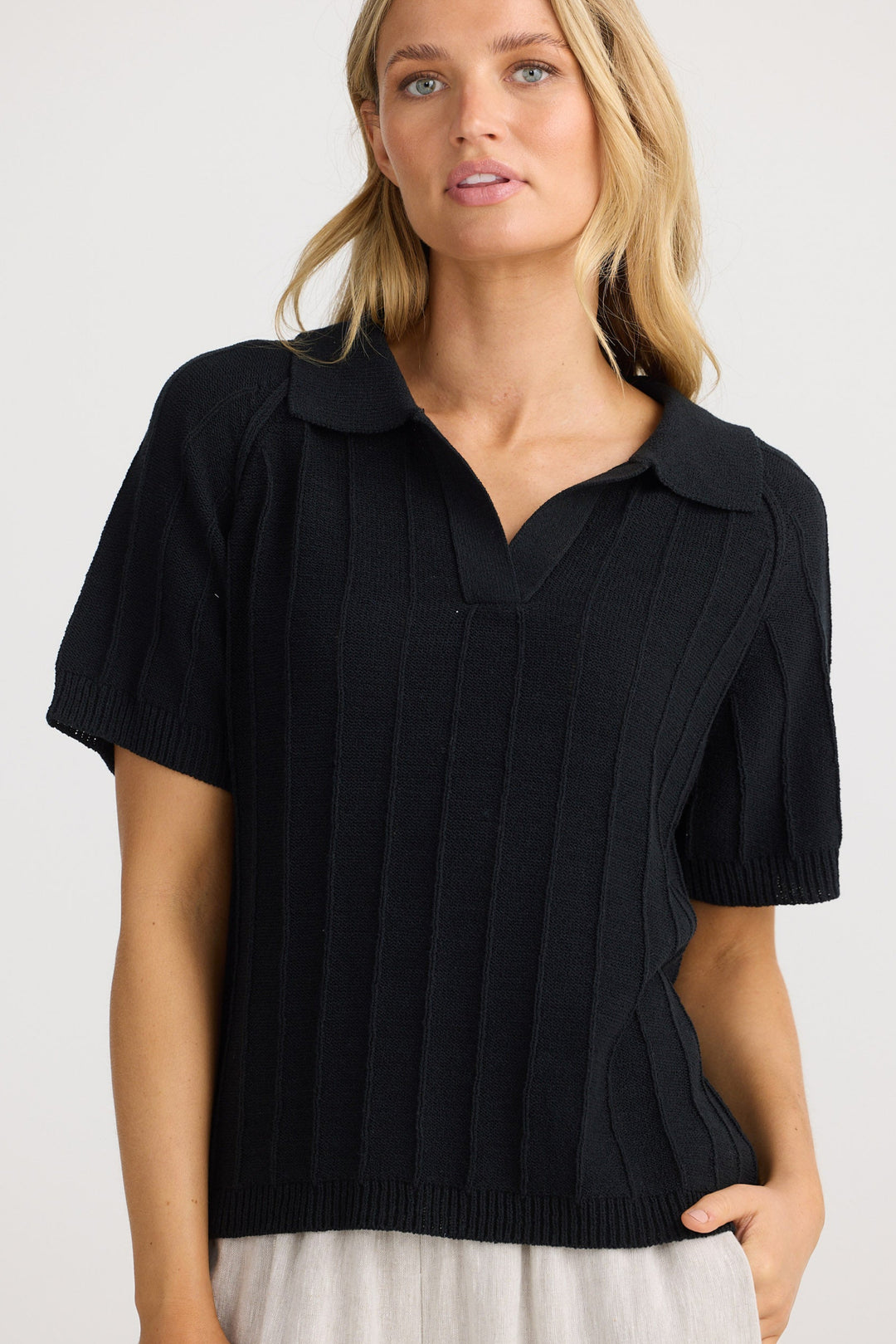 Emmi Knit Tee - Black