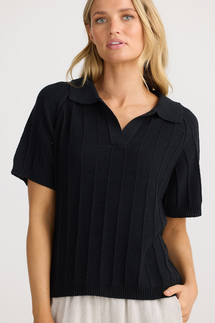 Emmi Knit Tee - Black