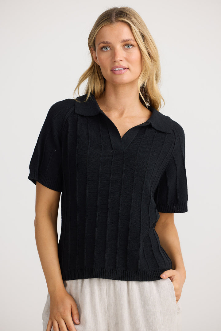 Emmi Knit Tee - Black