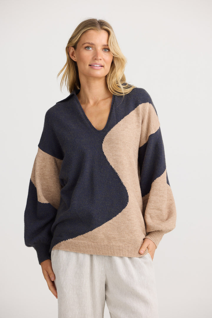 Pedro Knit - Taupe Multi