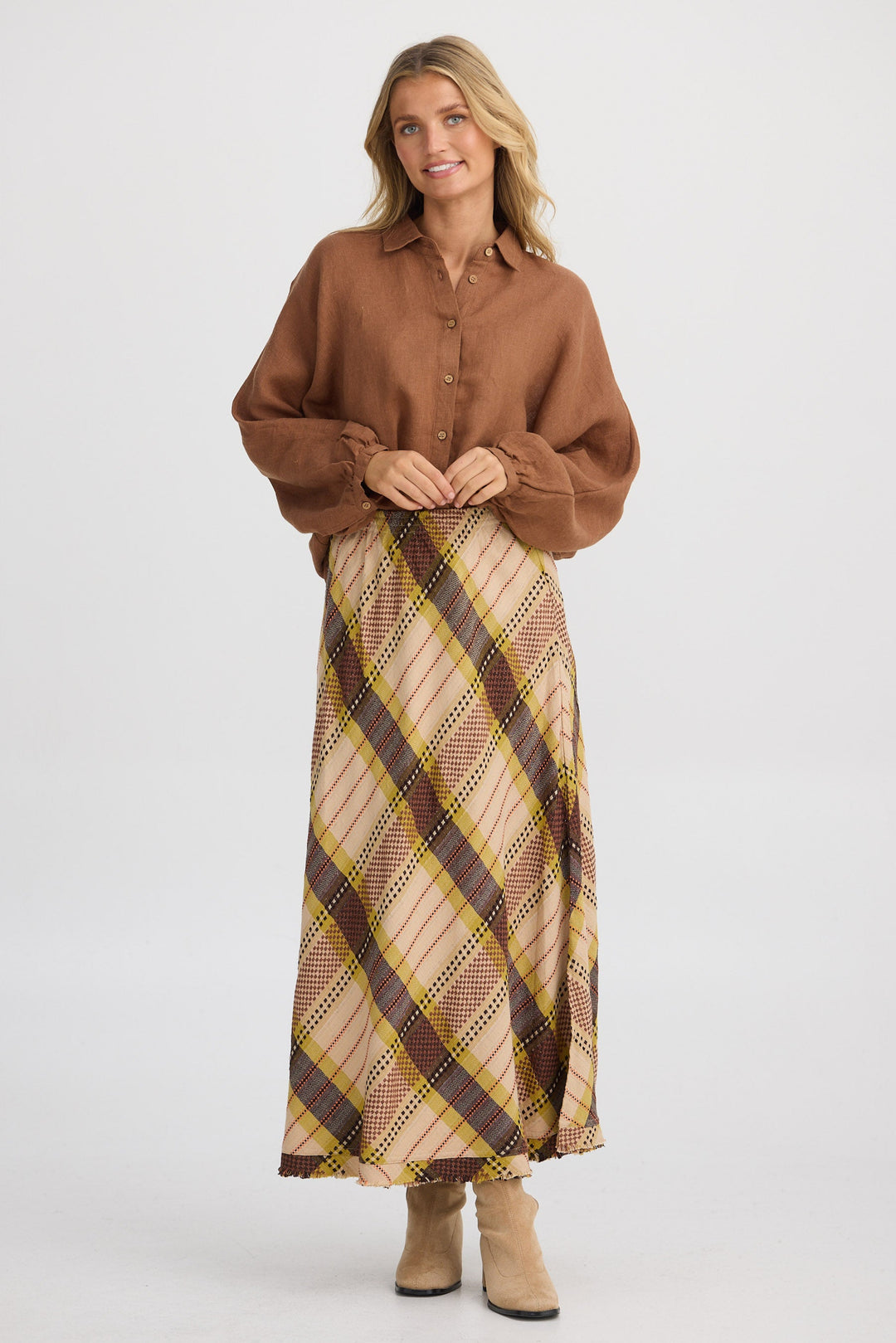 Sicily Skirt - Santiago Check