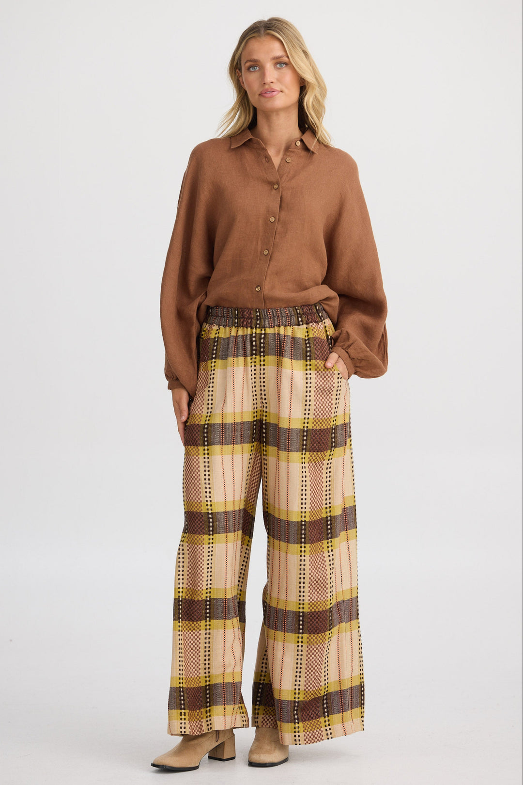 Positano Pant | Santiago Check Positano Pant | Santiago Check
