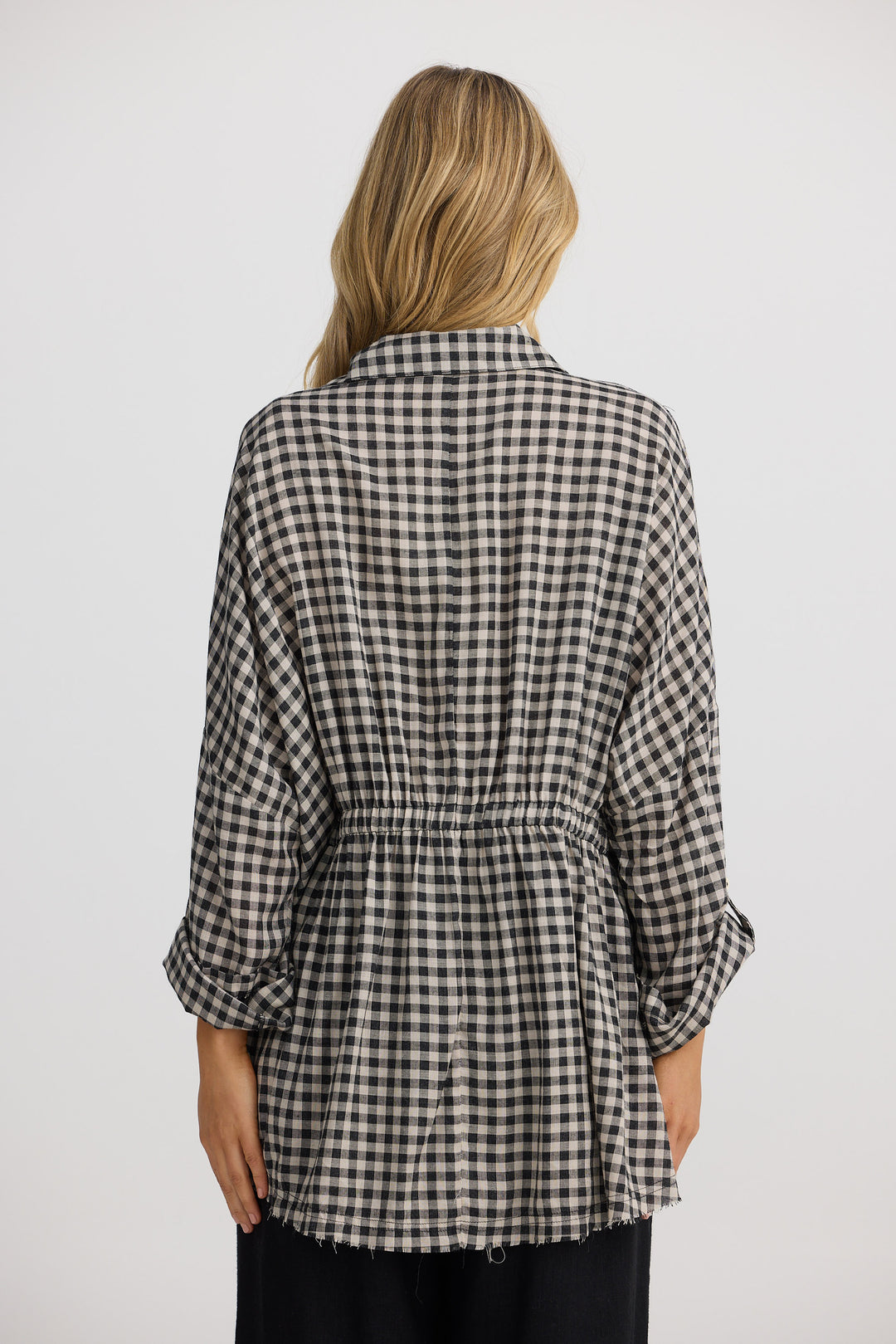 Amar Shirt - Natural W Black Check