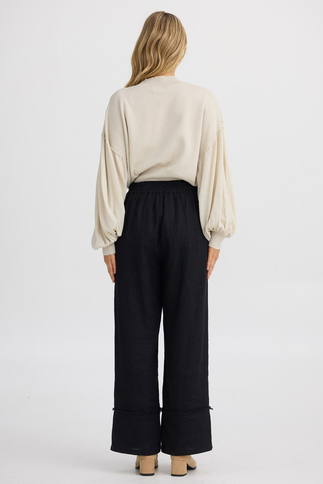 Sienna Pant - Black Linen