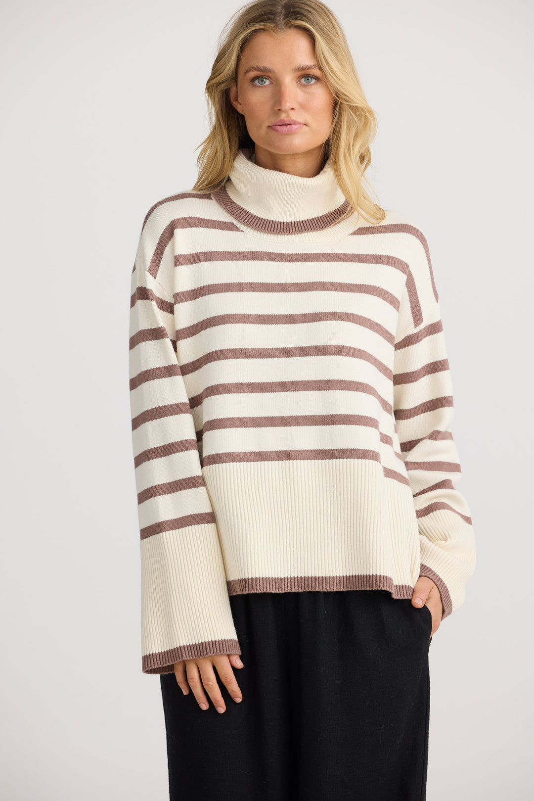 Mercury Knit - Taupe Stripe
