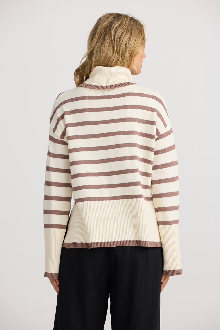 Mercury Knit - Taupe Stripe
